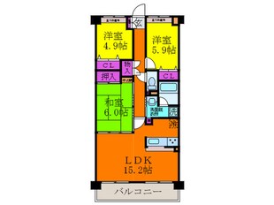 サンス－シ南千里の物件間取画像